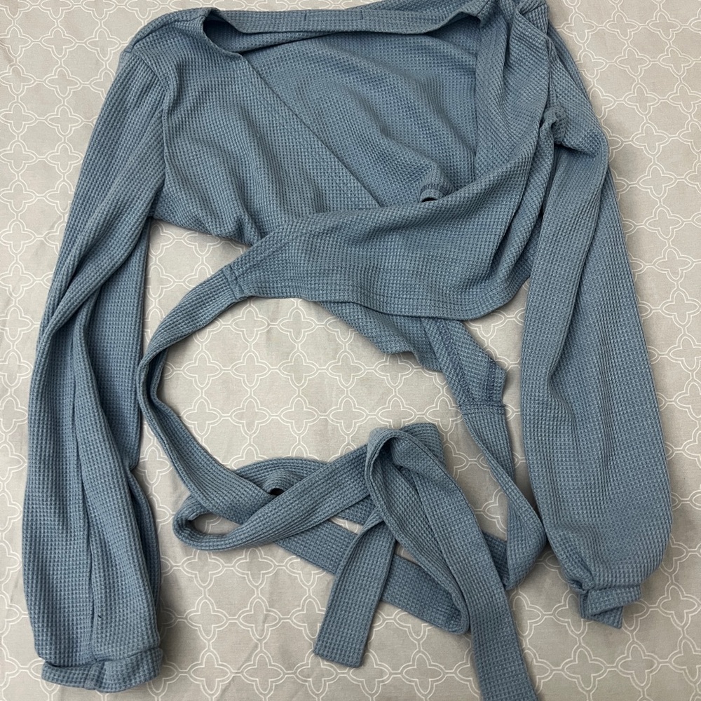 h&m wrap around shirt